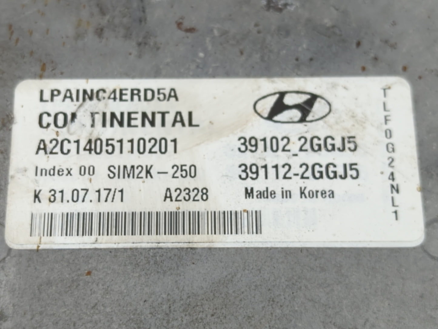 2018-2019 Hyundai Sonata PCM Engine Control Computer ECU ECM PCU OEM P/N:39112-2GGJ5 39102-2GGJ5 Fits Fits 2018 2019 OEM Use