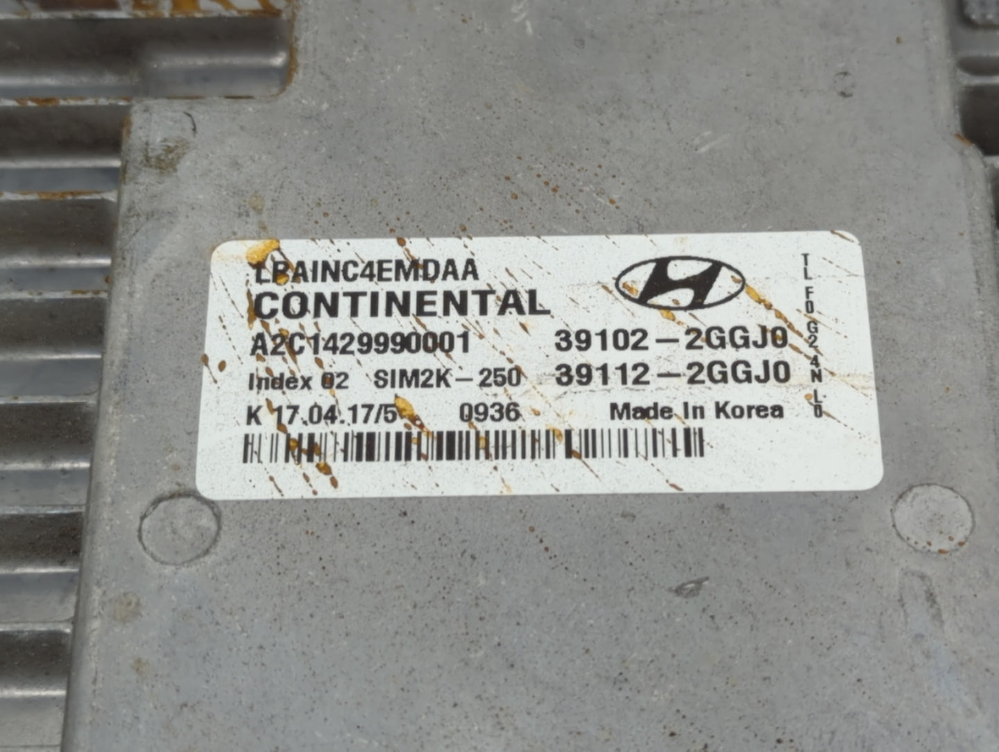 2018-2019 Hyundai Sonata PCM Engine Control Computer ECU ECM PCU OEM P/N:39112-2GGJ0 39102-2GGJ9 Fits Fits 2018 2019 OEM Use