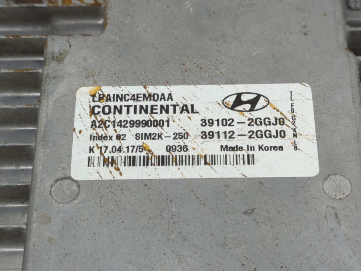 2018-2019 Hyundai Sonata PCM Engine Control Computer ECU ECM PCU OEM P/N:39112-2GGJ0 39102-2GGJ9 Fits Fits 2018 2019 OEM Use