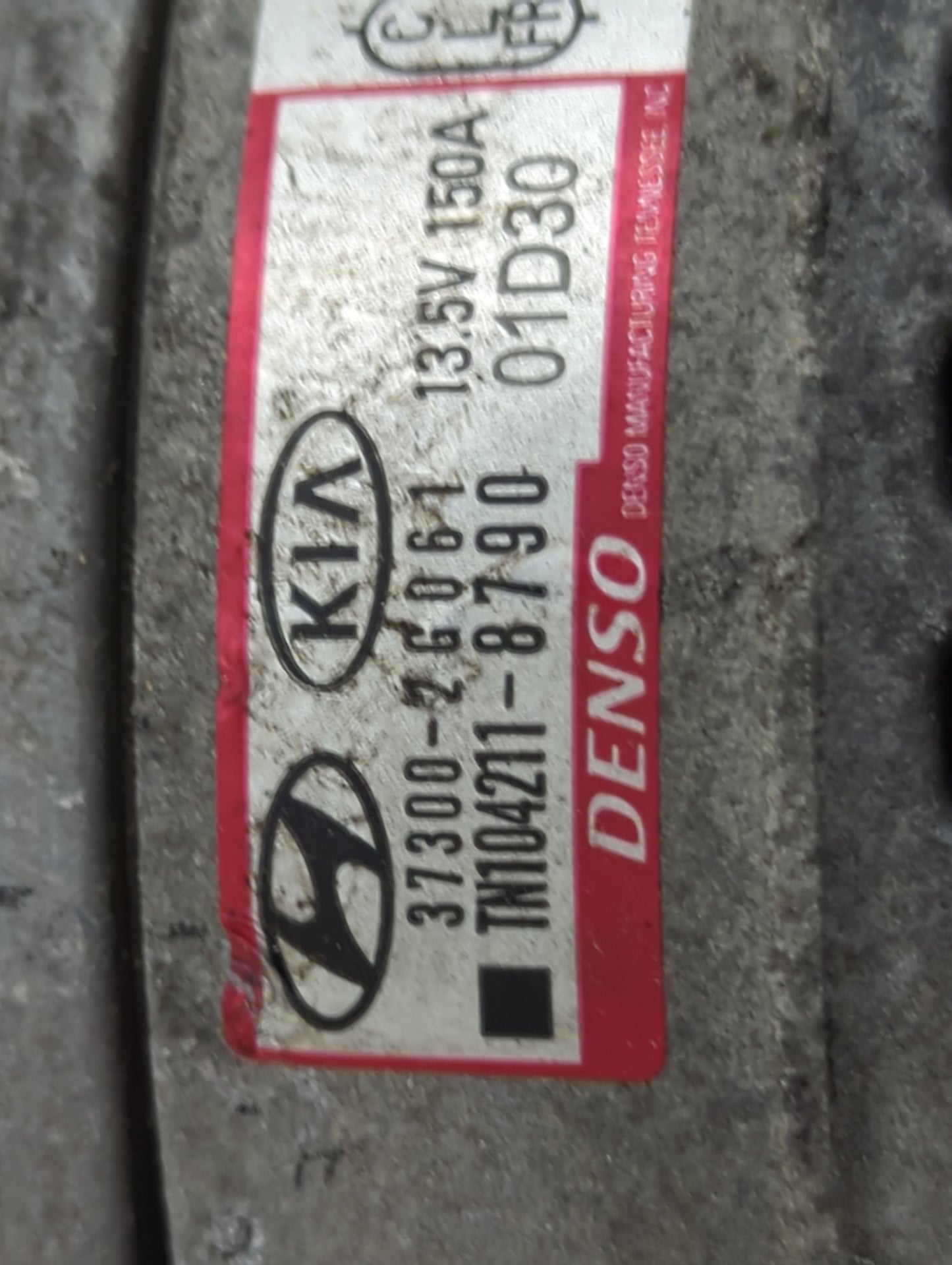 2015-2019 Hyundai Sonata Alternator Replacement Generator Charging Assembly Engine OEM P/N:TN104211-8790 37300-2G061 Fits OE