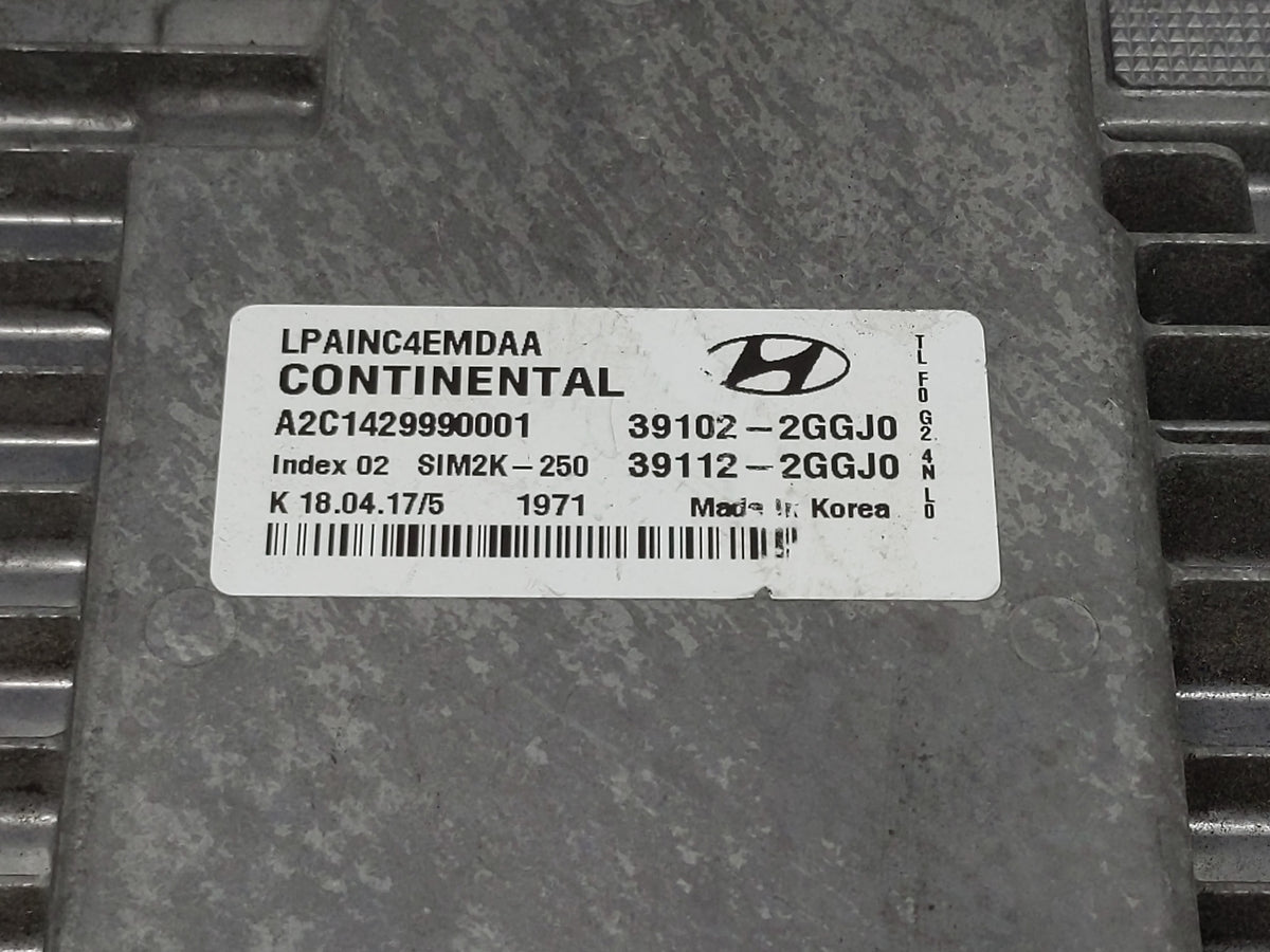 2018-2019 Hyundai Sonata PCM Engine Control Computer ECU ECM PCU OEM P/N:39112-2GGJ0 39102-2GGJ0 Fits 2018 2019 OEM Used Aut