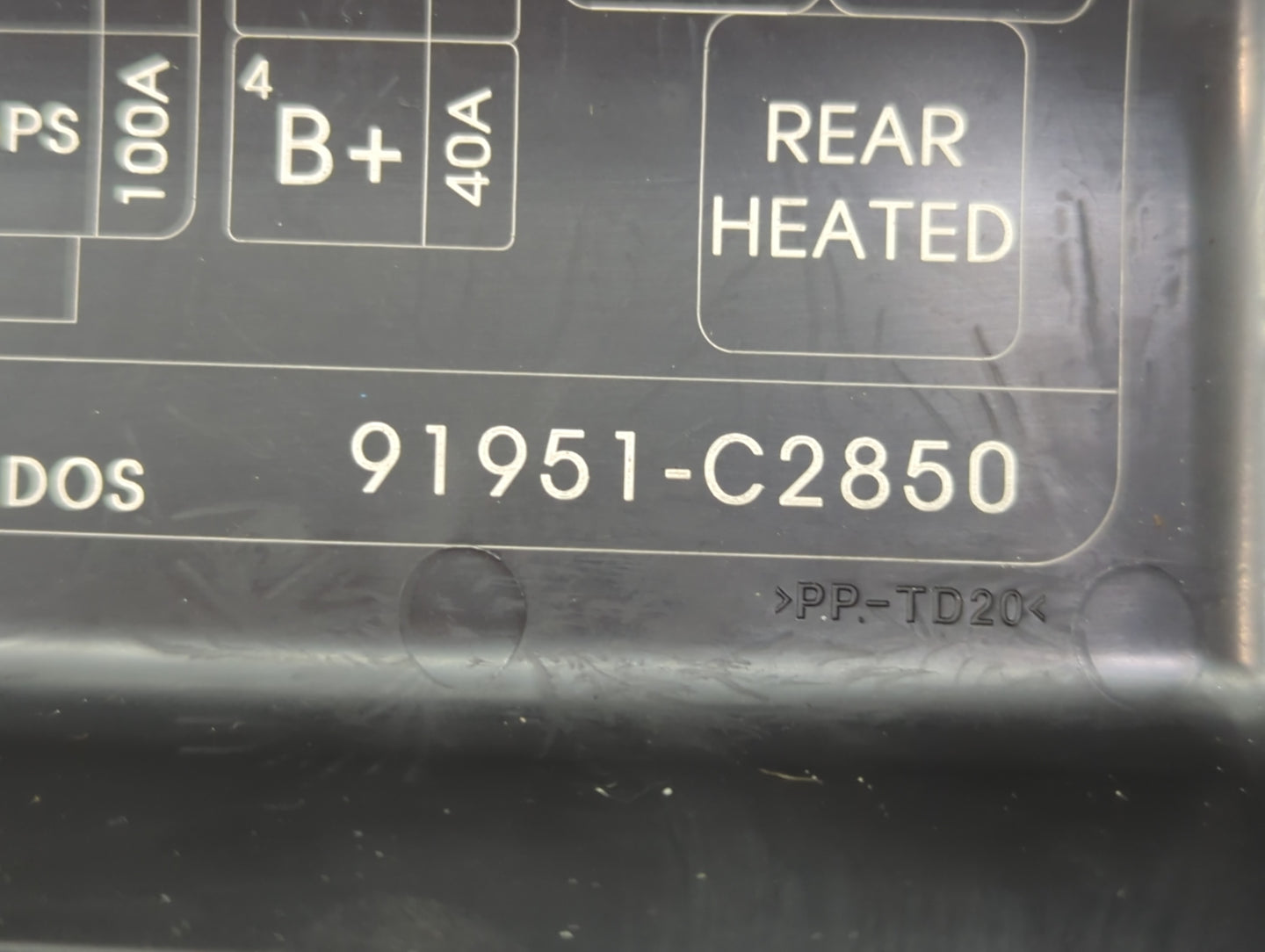 2018-2019 Hyundai Sonata Fusebox Fuse Box Panel Relay Module P/N:91951-C2850 Fits Fits 2018 2019 OEM Used Auto Parts - Oemus