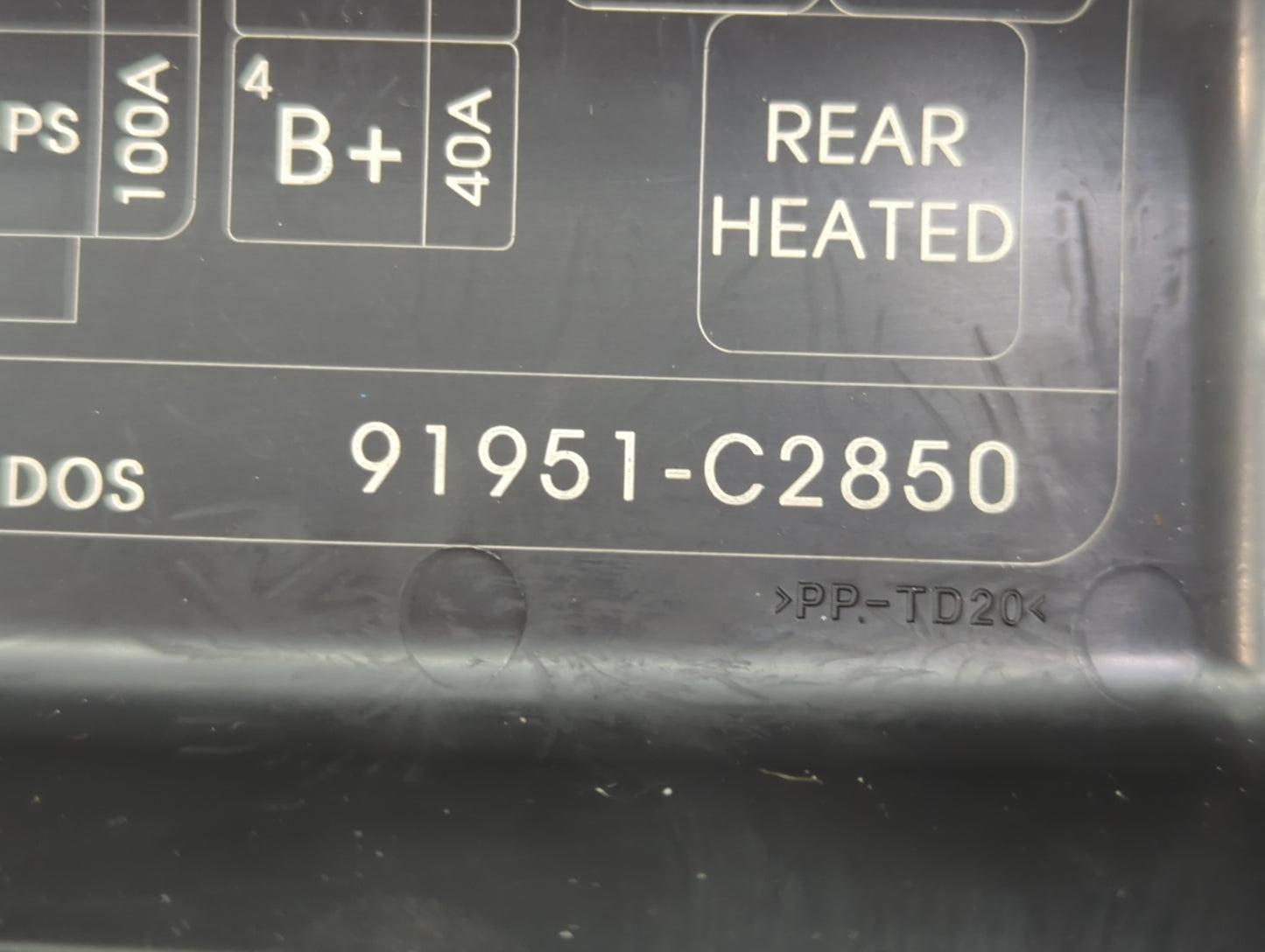 2018-2019 Hyundai Sonata Fusebox Fuse Box Panel Relay Module P/N:91951-C2850 Fits Fits 2018 2019 OEM Used Auto Parts - Oemus
