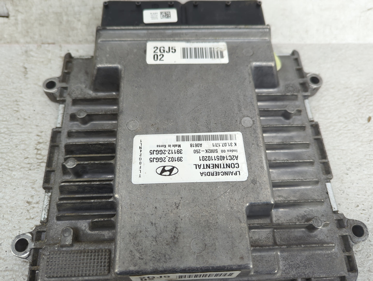 2018-2019 Hyundai Sonata PCM Engine Control Computer ECU ECM PCU OEM P/N:39102-2GGJ5 39112-2GGJ5 Fits Fits 2018 2019 OEM Use