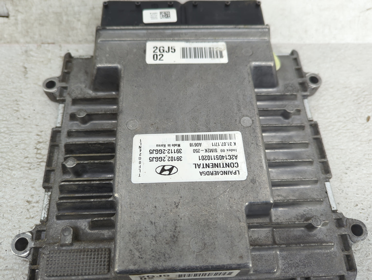 2018-2019 Hyundai Sonata PCM Engine Control Computer ECU ECM PCU OEM P/N:39102-2GGJ5 39112-2GGJ5 Fits Fits 2018 2019 OEM Use
