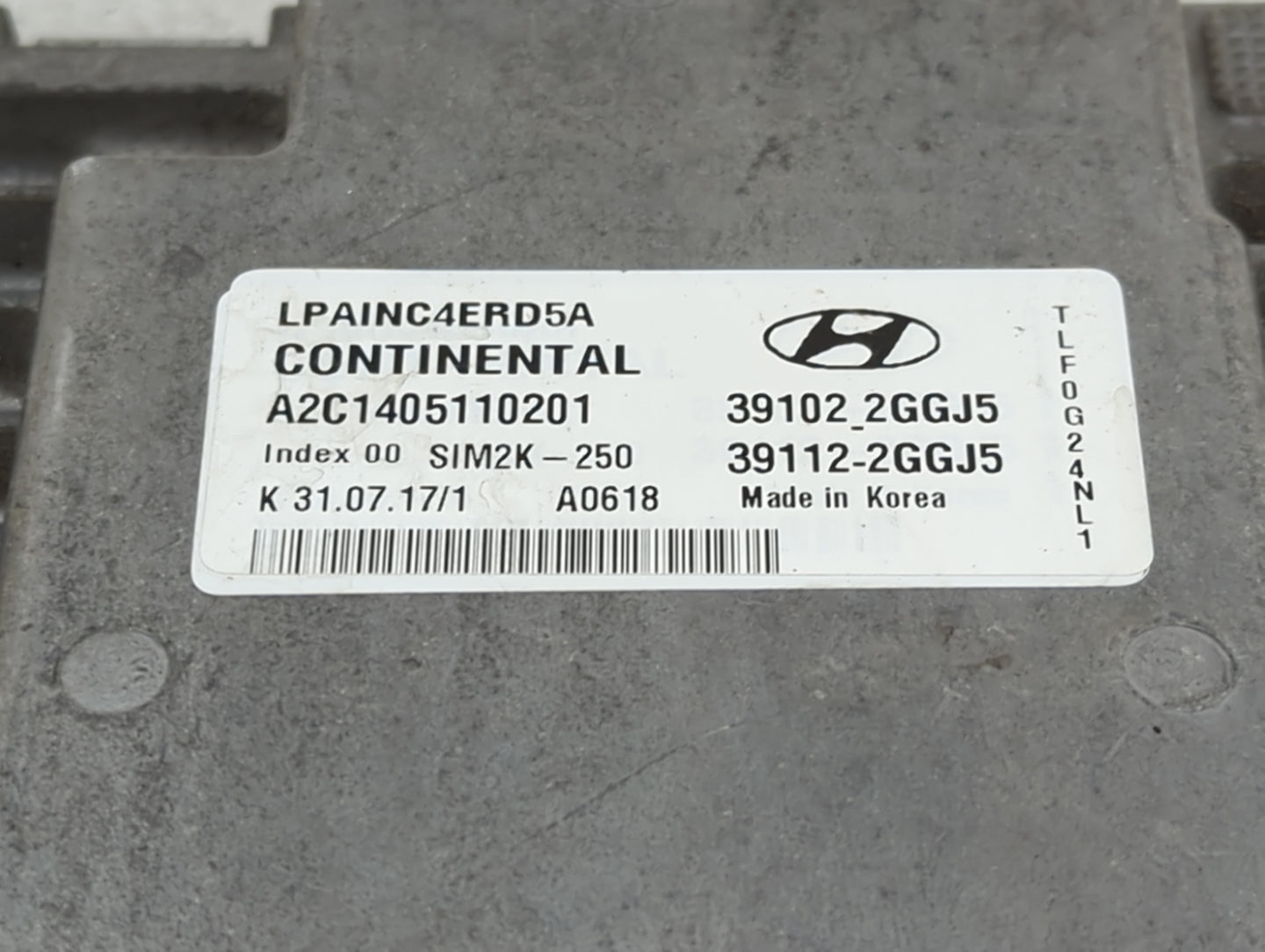 2018-2019 Hyundai Sonata PCM Engine Control Computer ECU ECM PCU OEM P/N:39102-2GGJ5 39112-2GGJ5 Fits Fits 2018 2019 OEM Use