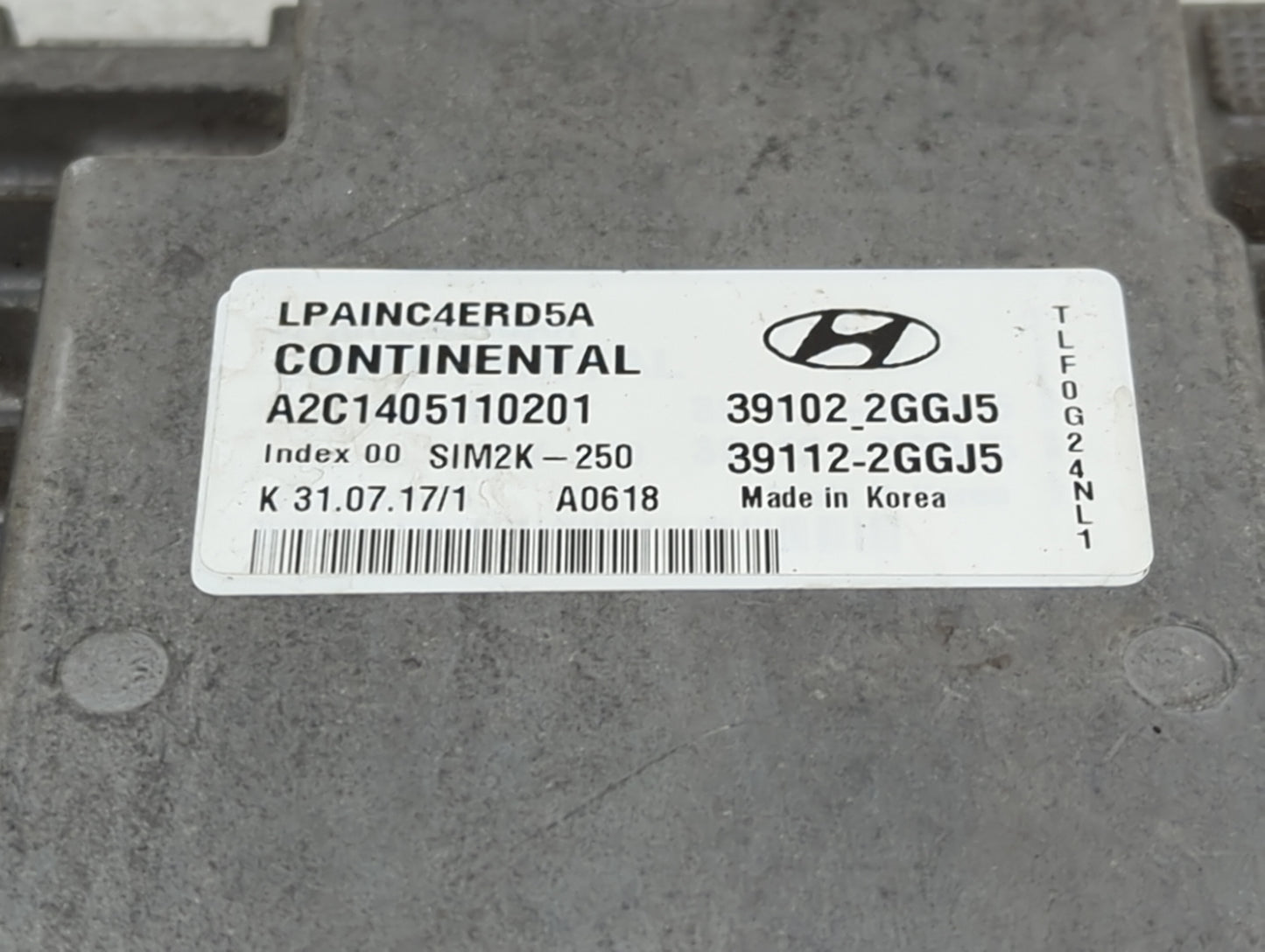 2018-2019 Hyundai Sonata PCM Engine Control Computer ECU ECM PCU OEM P/N:39102-2GGJ5 39112-2GGJ5 Fits Fits 2018 2019 OEM Use