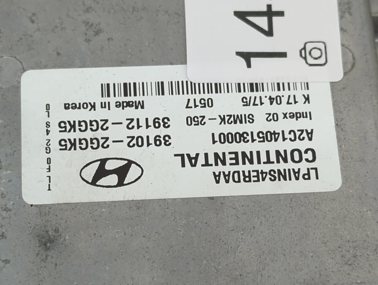 2018-2019 Hyundai Sonata PCM Engine Control Computer ECU ECM PCU OEM P/N:39102-2GGK5 39112-2GGK5 Fits Fits 2018 2019 OEM Use