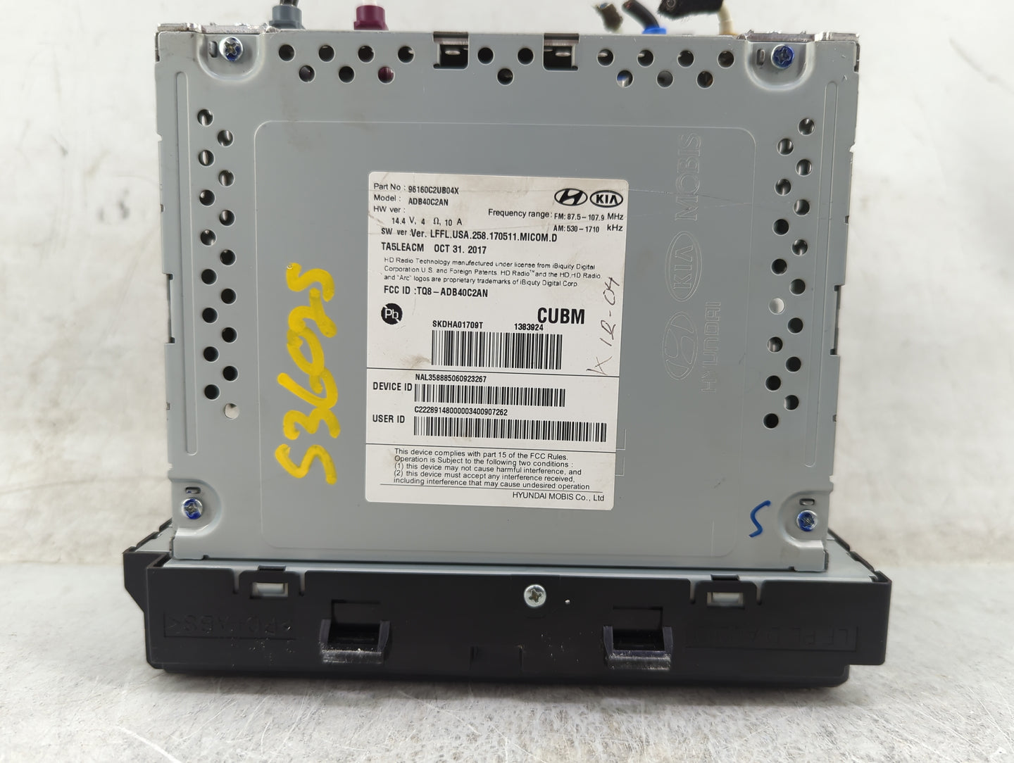 2018-2019 Hyundai Sonata Radio AM FM Cd Player Receiver Replacement P/N:96160C2UB04X ADB40C2AN, TQ8-ADB40C2AN Fits Fits 2018