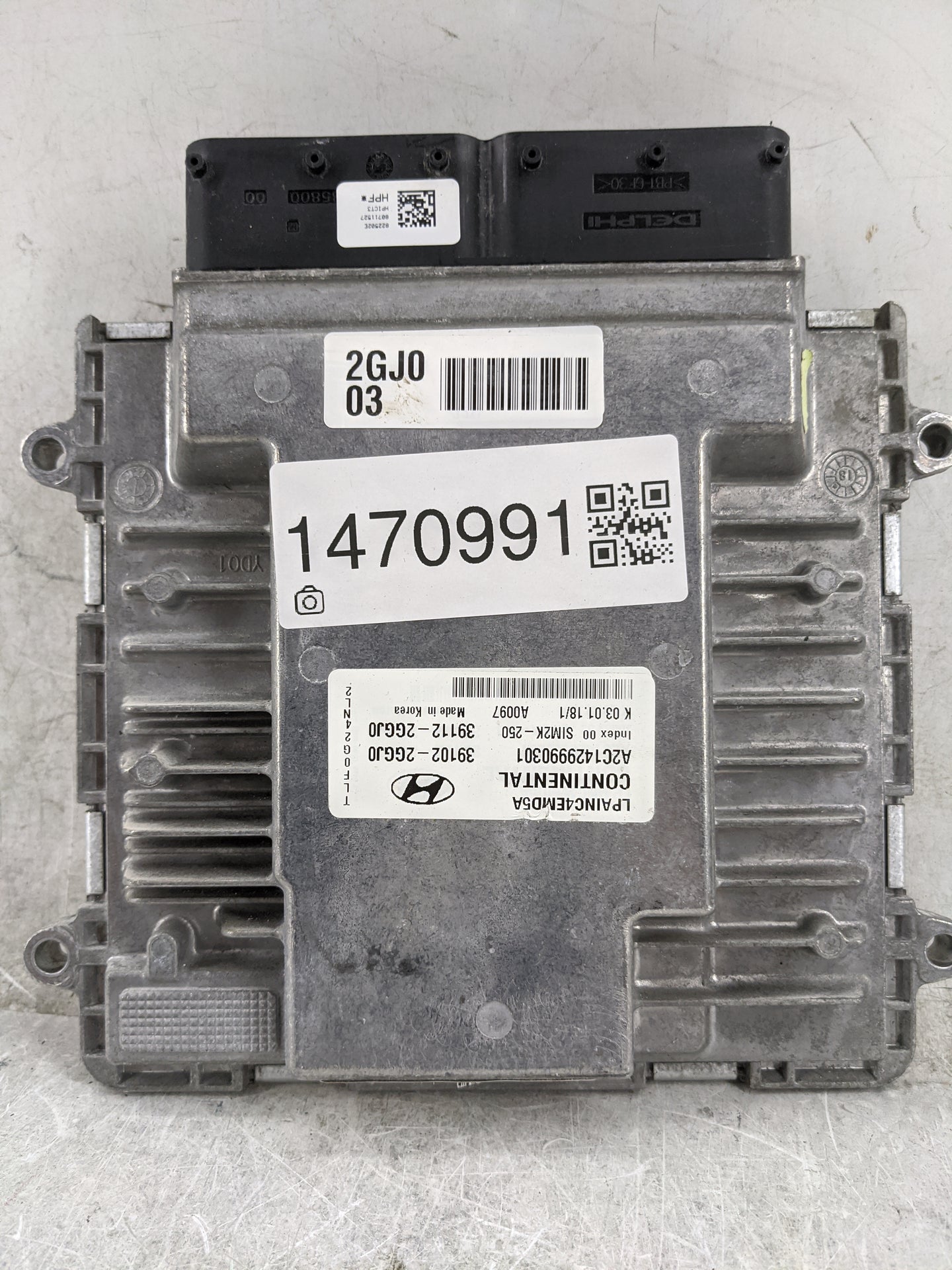 2018-2019 Hyundai Sonata PCM Engine Control Computer ECU ECM PCU OEM P/N:A2C1429990301 39102-2GGJ0 Fits Fits 2018 2019 OEM U