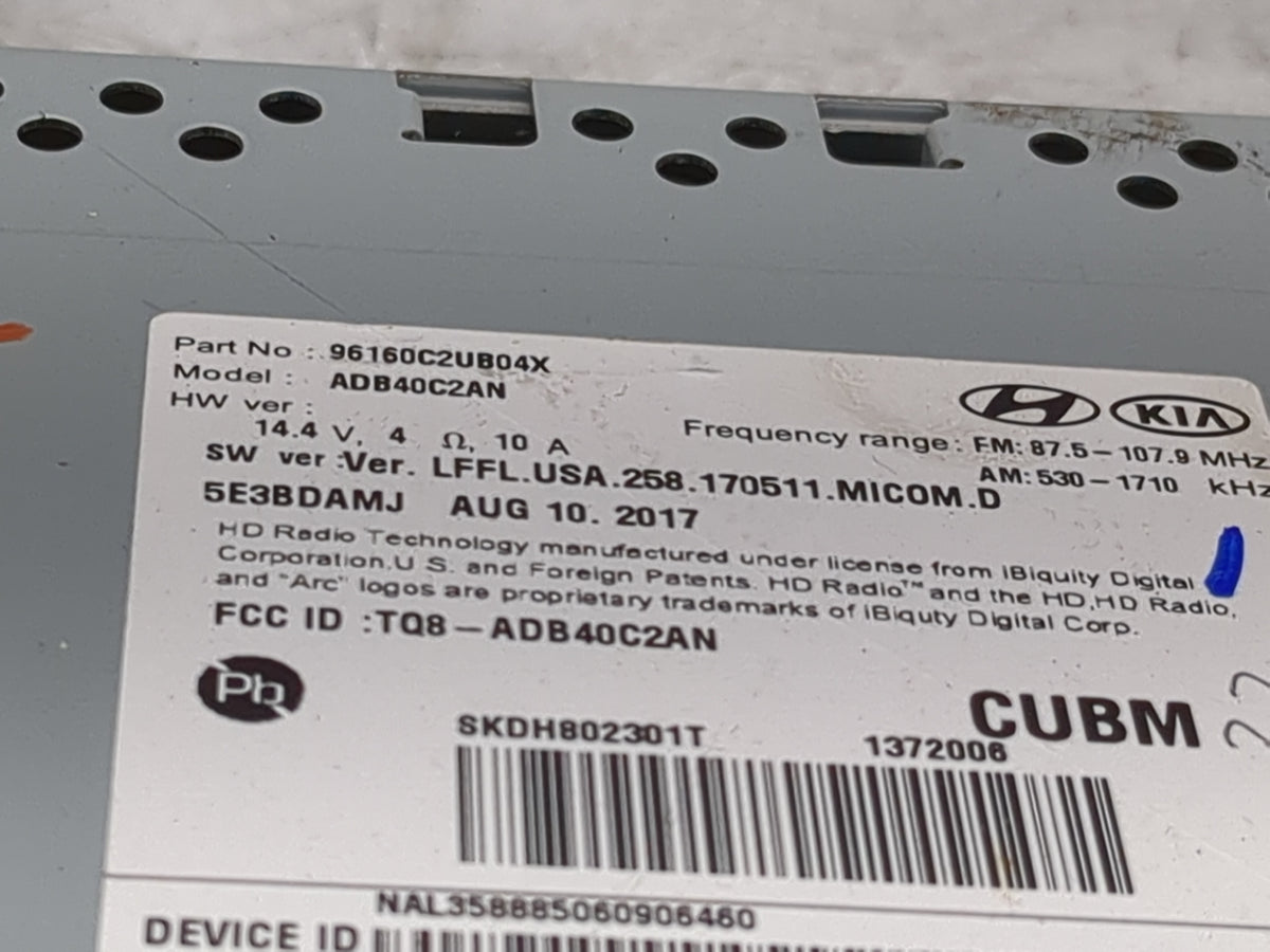 2018 Hyundai Sonata Information Display Screen 1483322 - Oemusedautoparts1.com