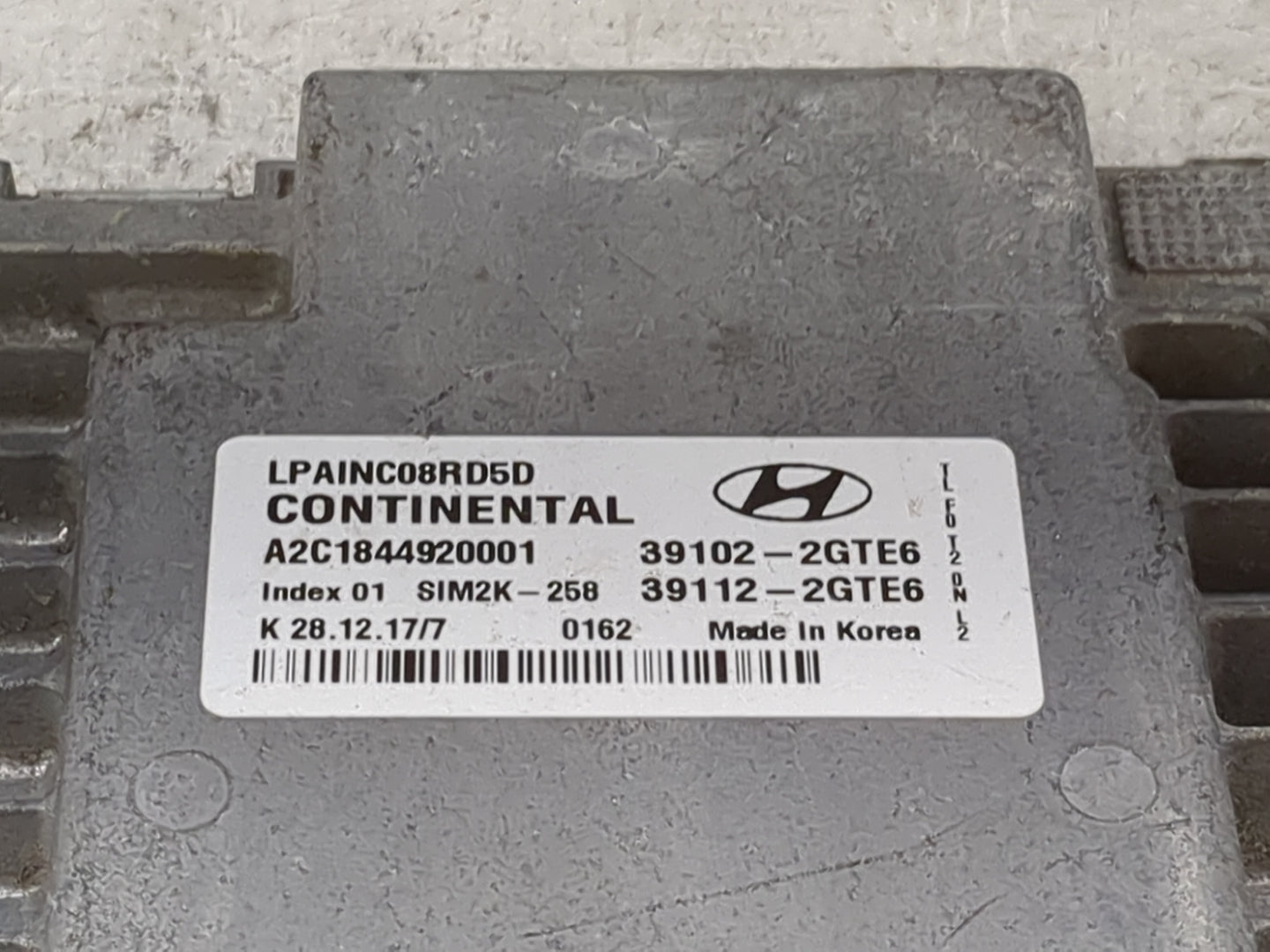 2018-2019 Hyundai Sonata PCM Engine Control Computer ECU ECM PCU OEM P/N:A2C1844920001 39102-2GTE6 Fits Fits 2018 2019 OEM U