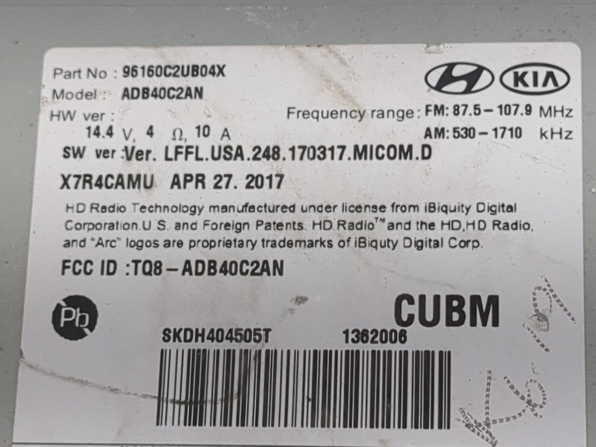 2018 Hyundai Sonata Information Radio Display Screen 1494766 - Oemusedautoparts1.com