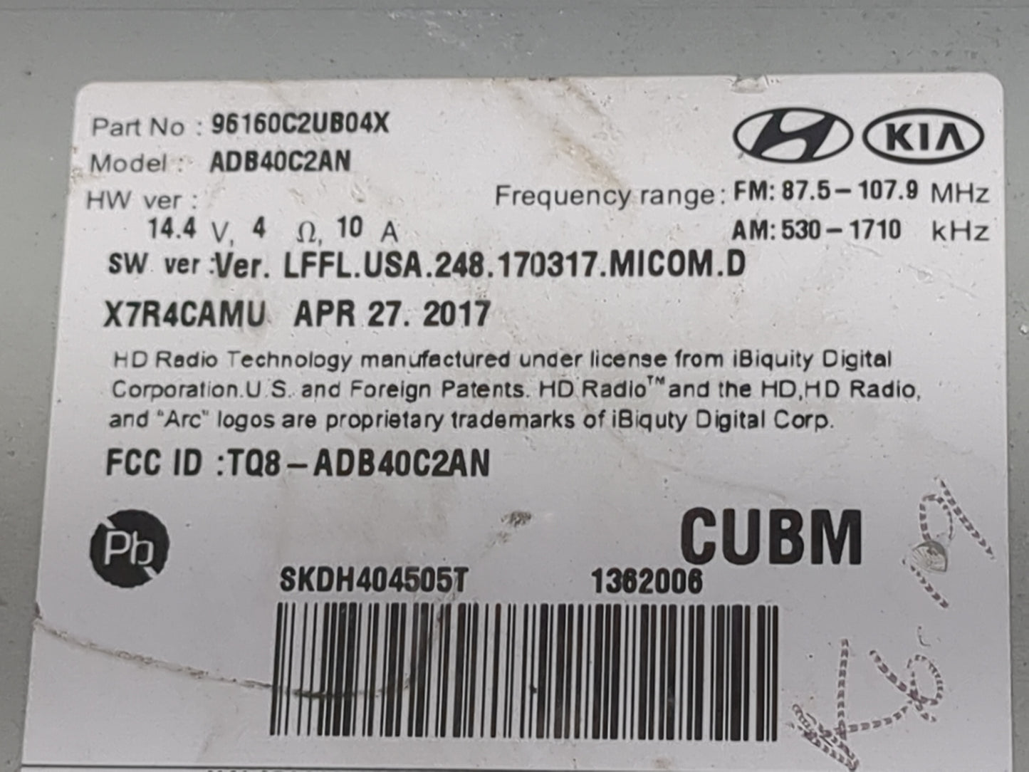 2018 Hyundai Sonata Information Display Screen 1494766 - Oemusedautoparts1.com