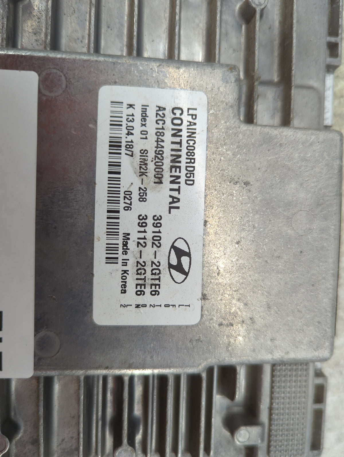 2018-2019 Hyundai Sonata PCM Engine Control Computer ECU ECM PCU OEM P/N:A2C1844920001 39102-2GTE6 Fits Fits 2018 2019 OEM U