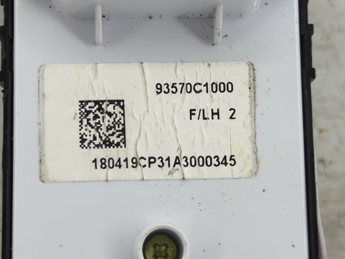 2015-2019 Hyundai Sonata Master Power Window Switch Replacement Driver Side Left P/N:93570C1000 Fits Fits 2015 2016 2017 201