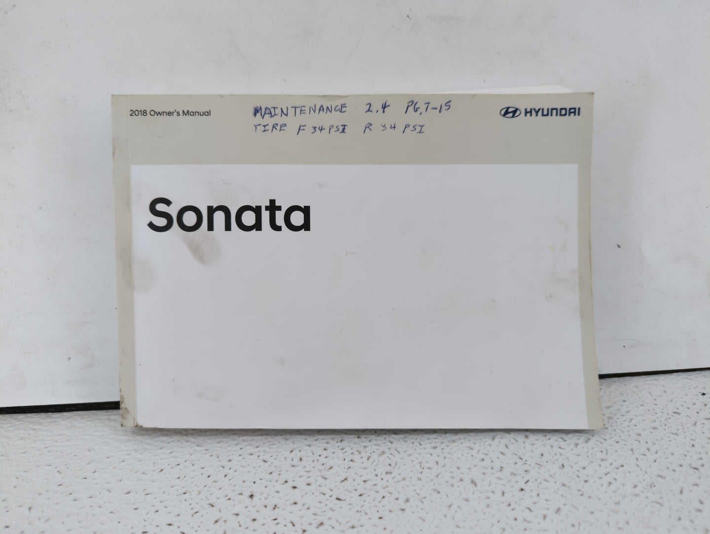 2018 Hyundai Sonata Owners Manual Book Guide OEM Used Auto Parts - Oemusedautoparts1.com