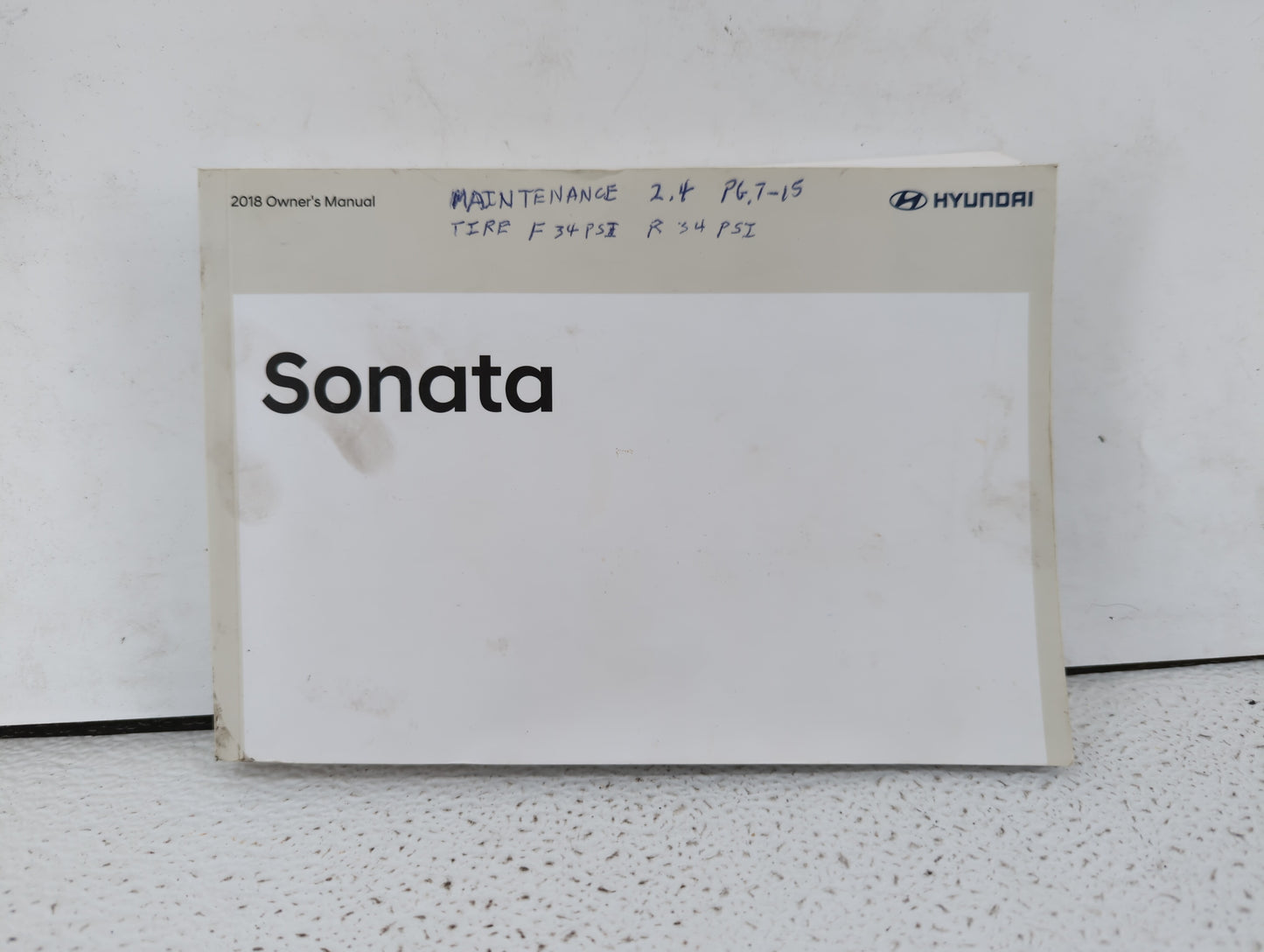2018 Hyundai Sonata Owners Manual Book Guide OEM Used Auto Parts - Oemusedautoparts1.com