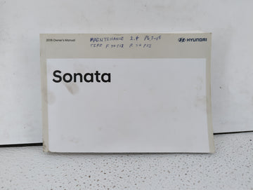 2018 Hyundai Sonata Owners Manual Book Guide OEM Used Auto Parts - Oemusedautoparts1.com