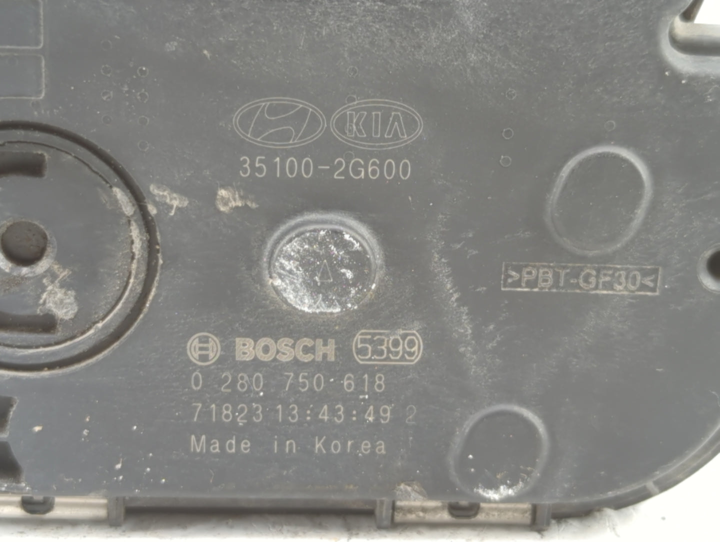 2015-2019 Hyundai Sonata Throttle Body P/N:0 280 750 618 35100-2G600 Fits Fits 2015 2016 2017 2018 2019 OEM Used Auto Parts 