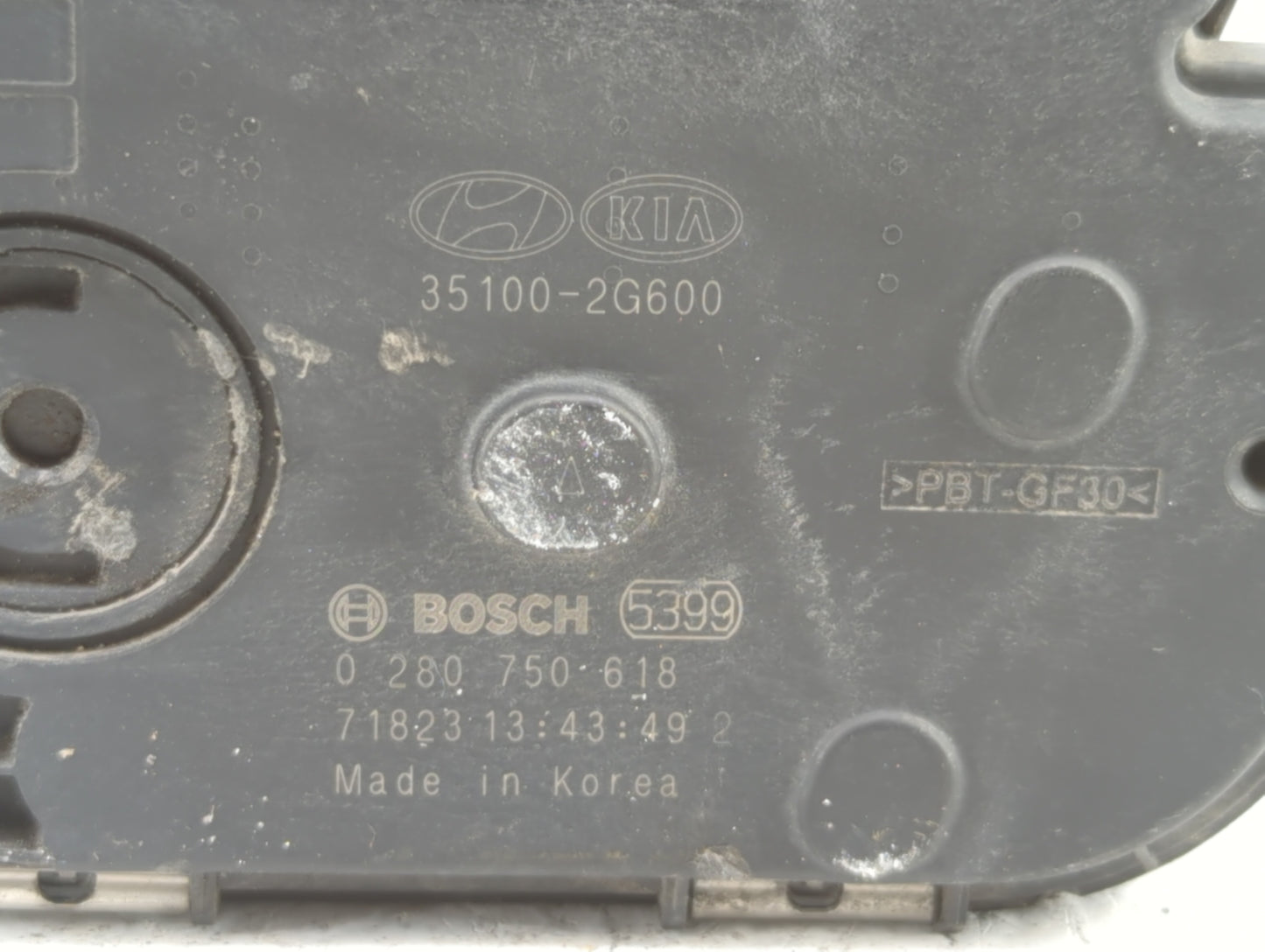 2015-2019 Hyundai Sonata Throttle Body P/N:0 280 750 618 35100-2G600 Fits Fits 2015 2016 2017 2018 2019 OEM Used Auto Parts 
