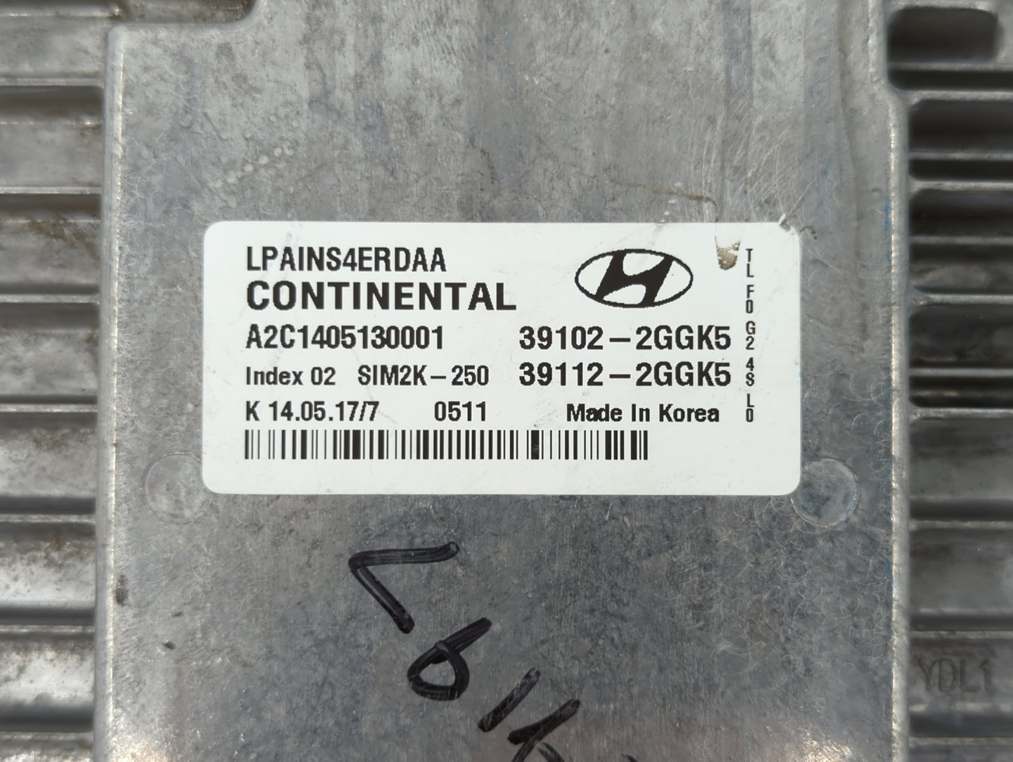 2018-2019 Hyundai Sonata PCM Engine Control Computer ECU ECM PCU OEM P/N:39102-2GGK7 39102-2GGK5 Fits Fits 2018 2019 OEM Use