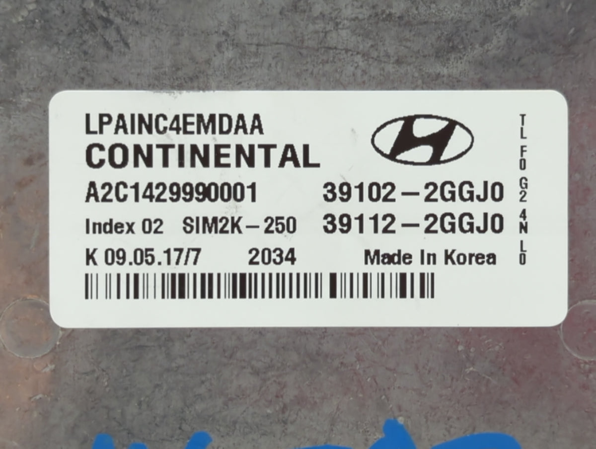 2018-2019 Hyundai Sonata PCM Engine Control Computer ECU ECM PCU OEM P/N:39102-2GGJ0 39102-2GGK2, 39112-2GGK2 Fits Fits 2018