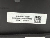 2018 Hyundai Sonata Instrument Cluster Speedometer Gauges P/N:94051-C2020 Fits OEM Used Auto Parts - Oemusedautoparts1.com