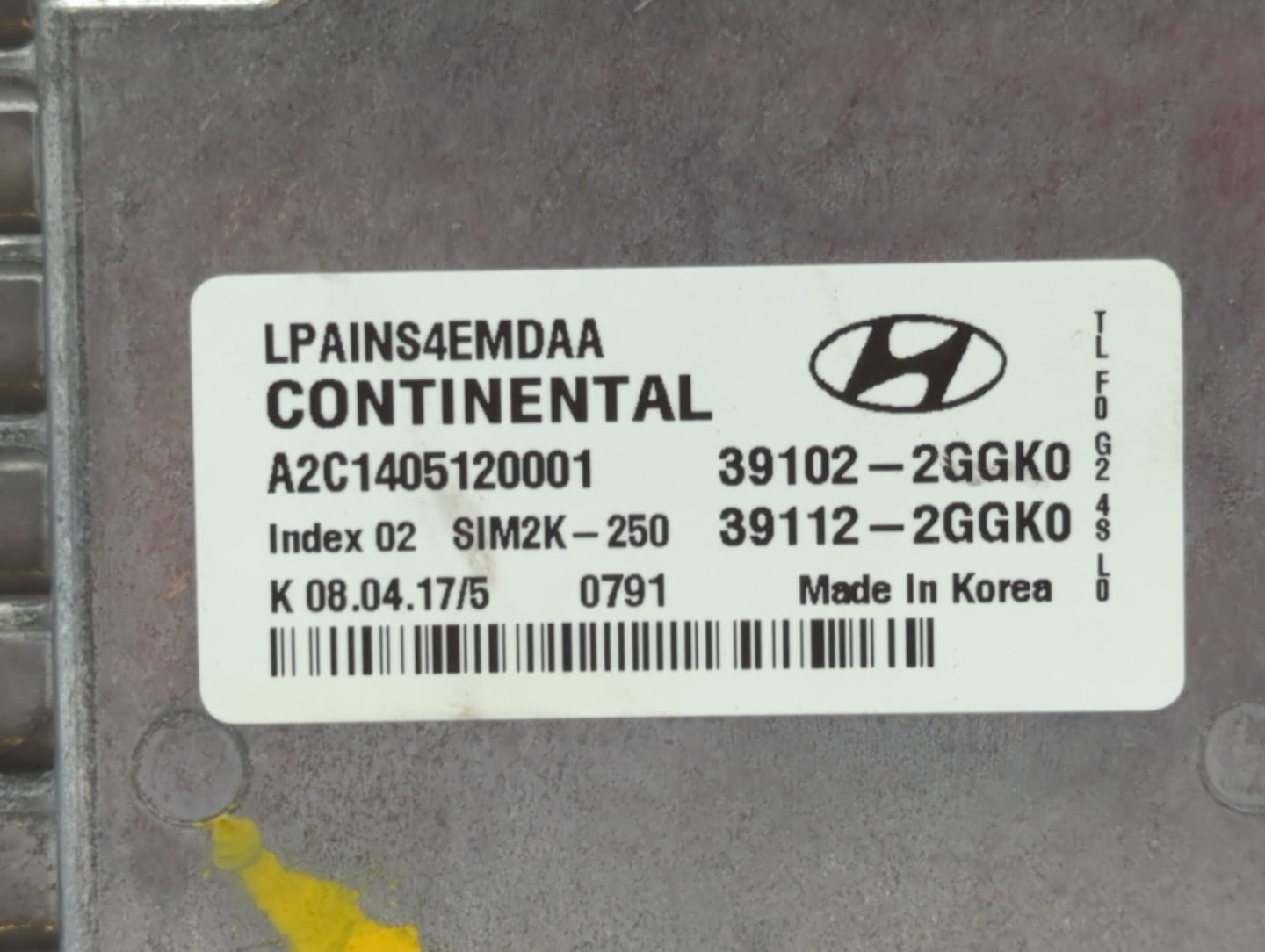 2018-2019 Hyundai Sonata PCM Engine Control Computer ECU ECM PCU OEM P/N:39112-2GGK0 39102-2GGK0, 39102-2GGJ0 Fits Fits 2018