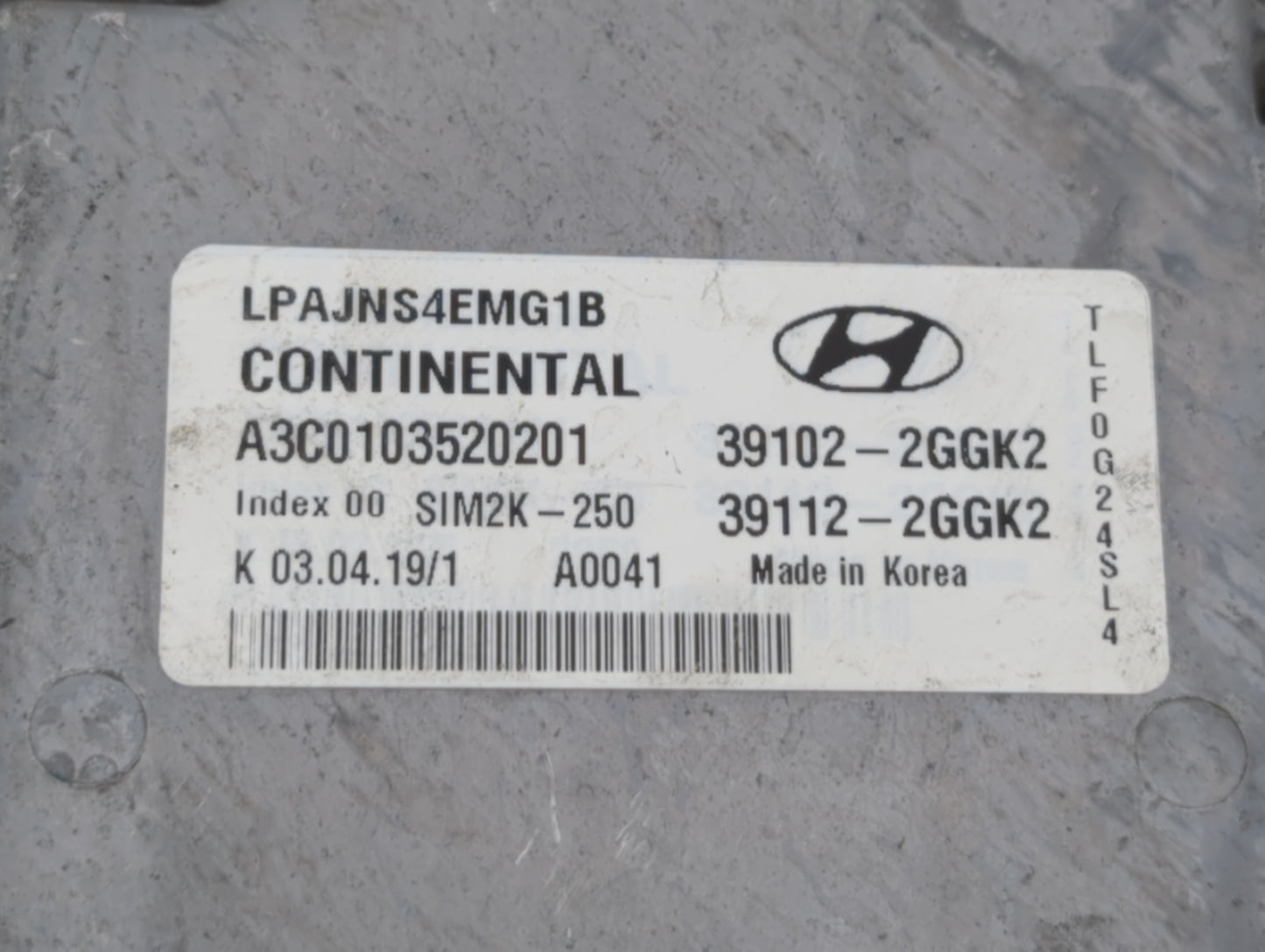 2018-2019 Hyundai Sonata PCM Engine Control Computer ECU ECM PCU OEM P/N:39112-2GGK0 39102-2GGK0, 39102-2GGJ0 Fits Fits 2018