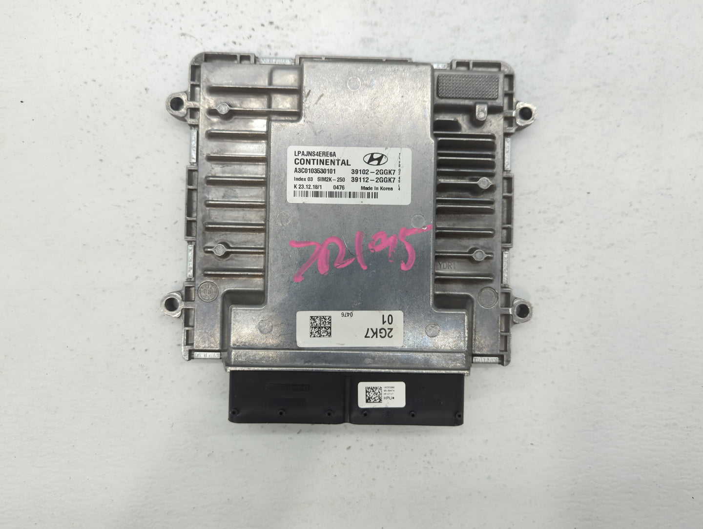 2018-2019 Hyundai Sonata PCM Engine Control Computer ECU ECM PCU OEM P/N:39112-2GGK7 39102-2GGK7, 39102-2GGK5 Fits Fits 2018