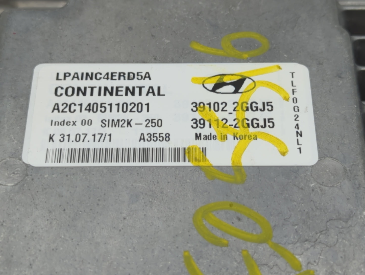 2018-2019 Hyundai Sonata PCM Engine Control Computer ECU ECM PCU OEM P/N:39112-2GGK7 39102-2GGK7, 39112-2GGJ5 Fits Fits 2018