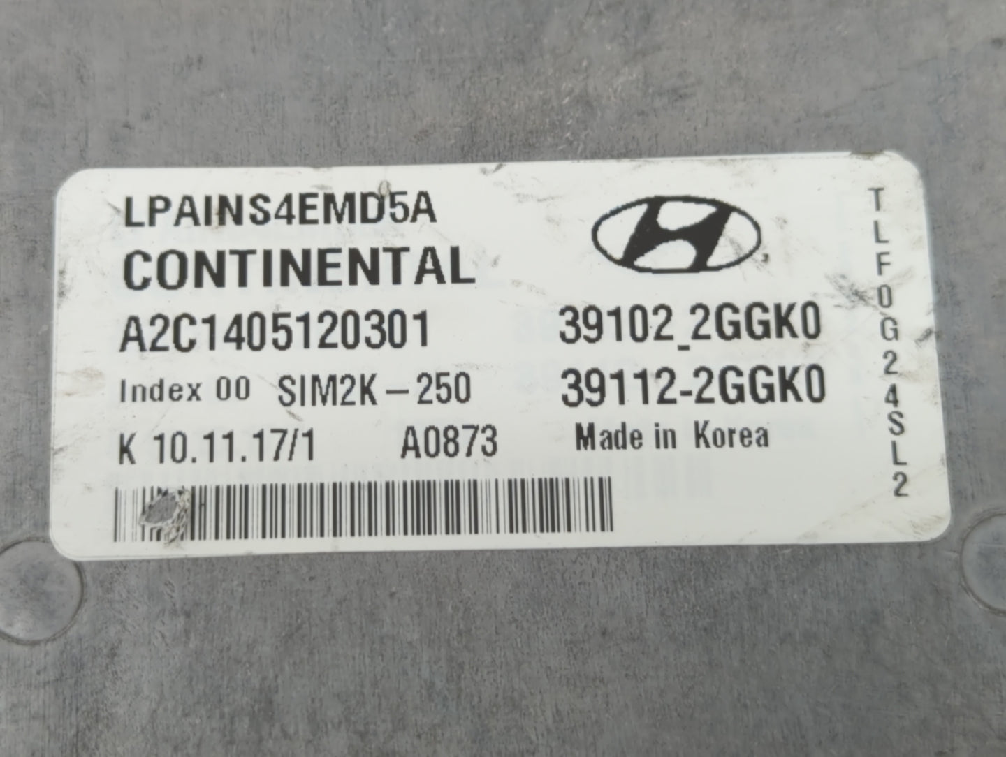 2018-2019 Hyundai Sonata PCM Engine Control Computer ECU ECM PCU OEM P/N:39112-2GGK5 39102-2GGK5, 39102-2GGK2 Fits Fits 2018