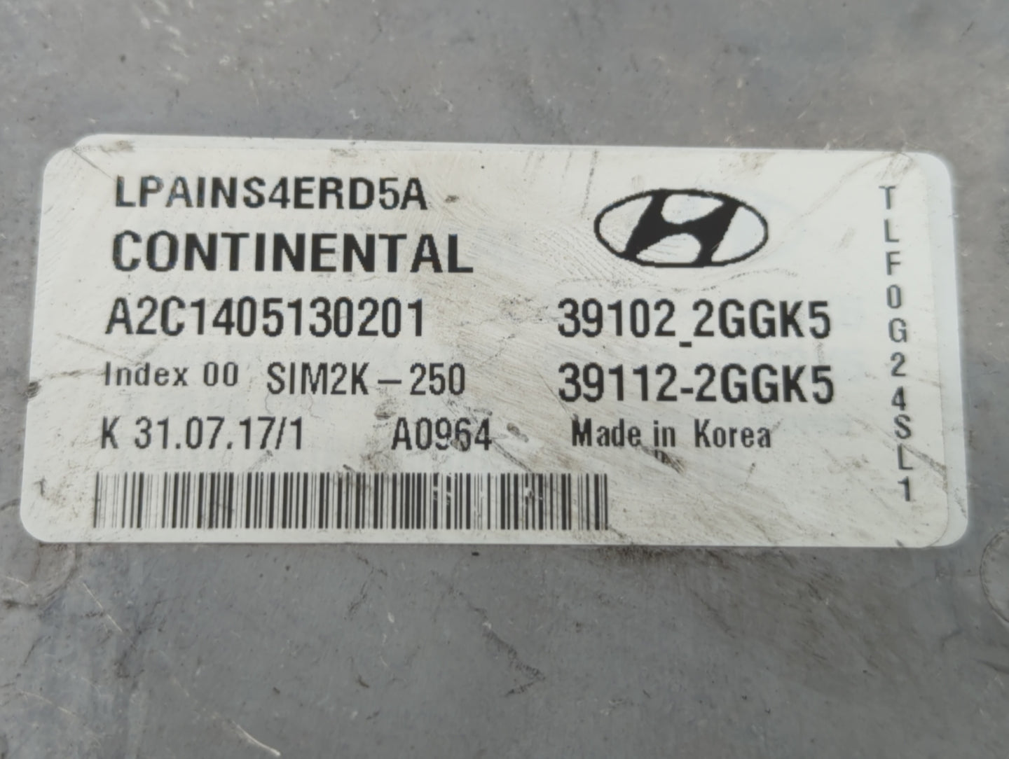 2018-2019 Hyundai Sonata PCM Engine Control Computer ECU ECM PCU OEM P/N:39112-2GGK5 39102-2GGK5, 39112-2GGK7 Fits Fits 2018