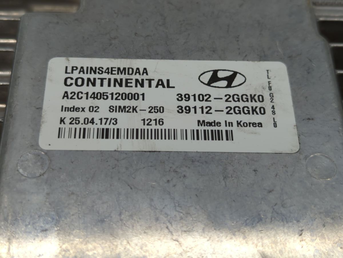 2018-2019 Hyundai Sonata PCM Engine Control Computer ECU ECM PCU OEM P/N:39102-2GGK0 Fits 2018 2019 OEM Used Auto Parts - Oe
