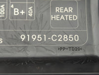 2018-2019 Hyundai Sonata Fusebox Fuse Box Panel Relay Module P/N:91951-C2850 912A0-C2230 Fits Fits 2018 2019 OEM Used Auto P