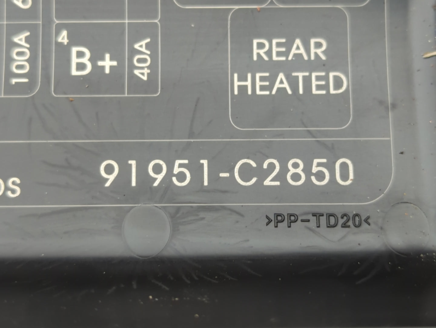 2018-2019 Hyundai Sonata Fusebox Fuse Box Panel Relay Module P/N:91951-C2850 912A0-C2230 Fits Fits 2018 2019 OEM Used Auto P