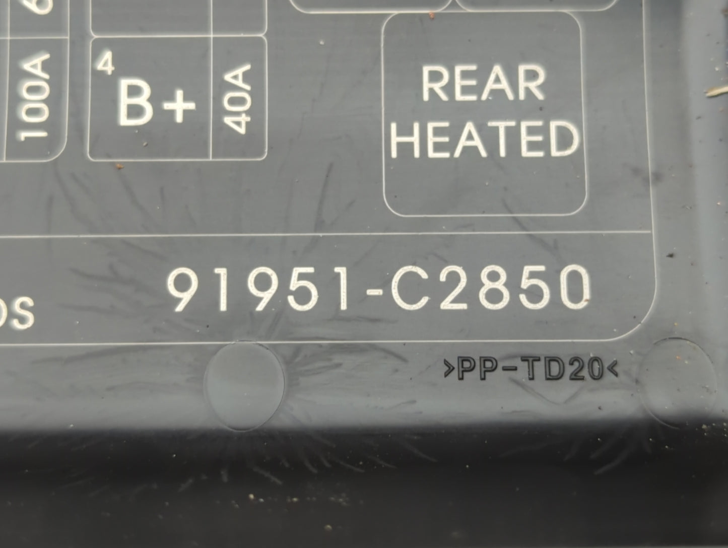 2018-2019 Hyundai Sonata Fusebox Fuse Box Panel Relay Module P/N:91951-C2850 912A0-C2230 Fits Fits 2018 2019 OEM Used Auto P