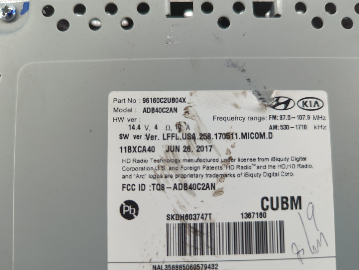 2018-2019 Hyundai Sonata Information Display Screen - Oemusedautoparts1.com