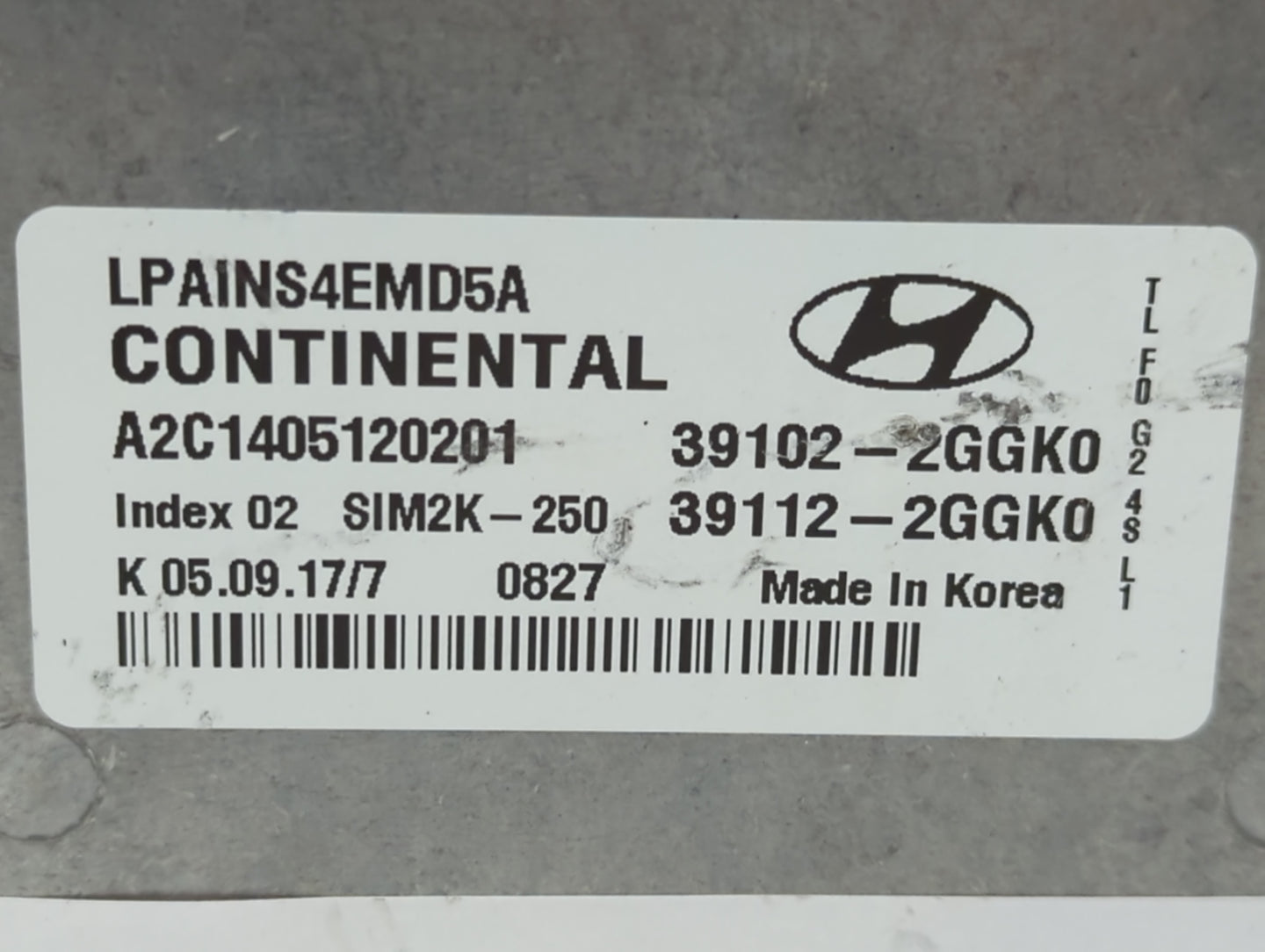 2018-2019 Hyundai Sonata PCM Engine Control Computer ECU ECM PCU OEM P/N:39112-2GGK2 39102-2GGK2, 39112-2GGK0 Fits Fits 2018
