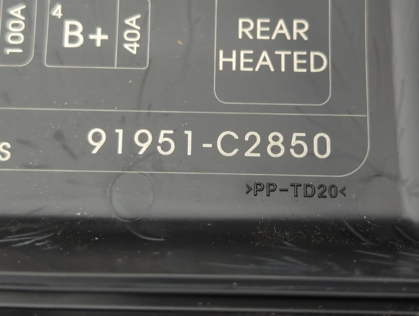 2018-2019 Hyundai Sonata Fusebox Fuse Box Panel Relay Module P/N:91951-C2850 Fits Fits 2018 2019 OEM Used Auto Parts - Oemus