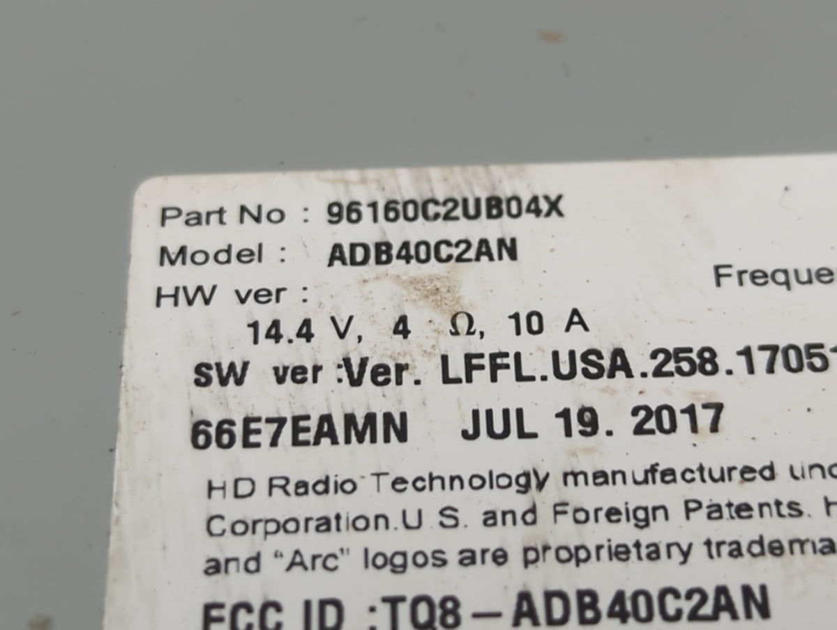 2018-2019 Hyundai Sonata Am Fm Cd Player Radio Receiver 593040 - Oemusedautoparts1.com