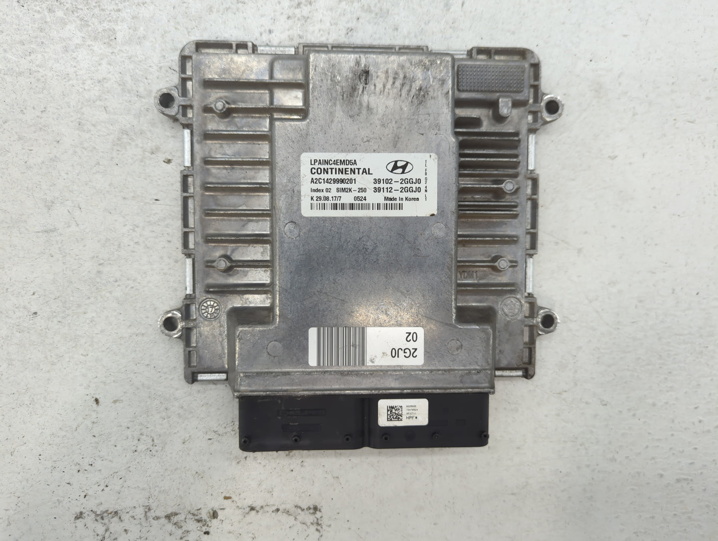 2018-2019 Hyundai Sonata PCM Engine Control Computer ECU ECM PCU OEM P/N:39102-2GGJ0 Fits Fits 2018 2019 OEM Used Auto Parts