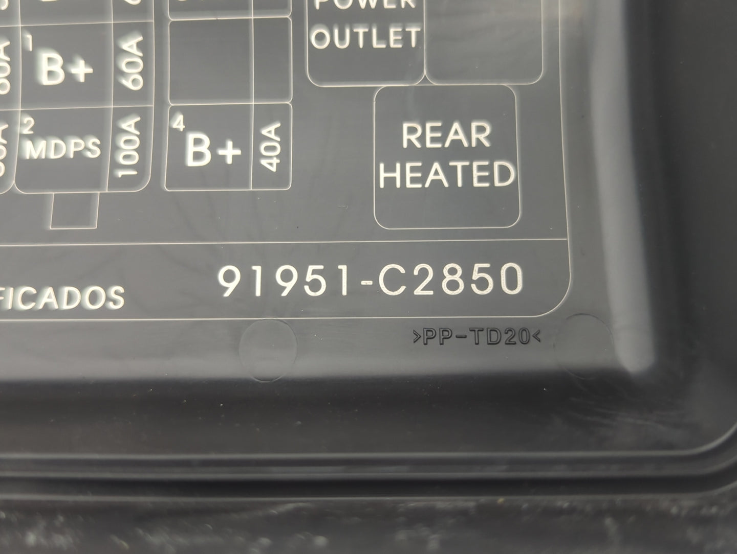 2018-2019 Hyundai Sonata Fusebox Fuse Box Panel Relay Module P/N:91951-C2850 Fits Fits 2018 2019 OEM Used Auto Parts - Oemus