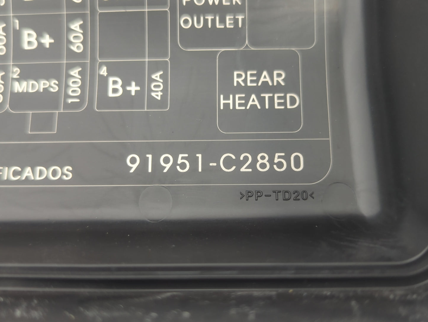 2018-2019 Hyundai Sonata Fusebox Fuse Box Panel Relay Module P/N:91951-C2850 Fits Fits 2018 2019 OEM Used Auto Parts - Oemus