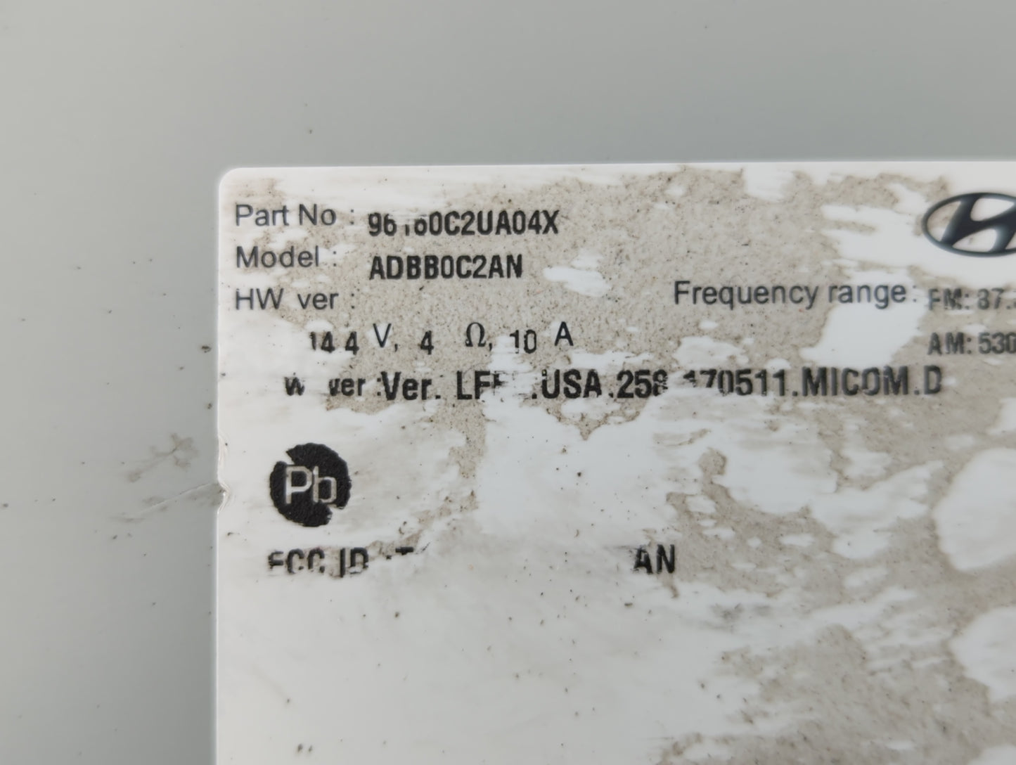 2018-2019 Hyundai Sonata Radio AM FM Cd Player Receiver Replacement P/N:96160C2UA04X Fits Fits 2018 2019 OEM Used Auto Parts