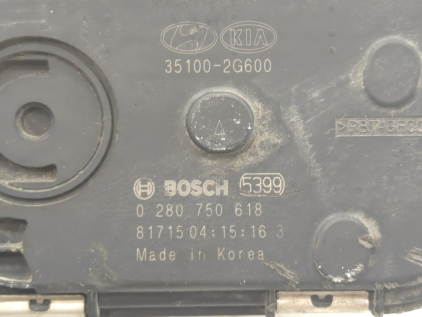 2015-2019 Hyundai Sonata Throttle Body P/N:0 280 750 618 35100-2G600 Fits Fits 2015 2016 2017 2018 2019 2020 2021 OEM Used A