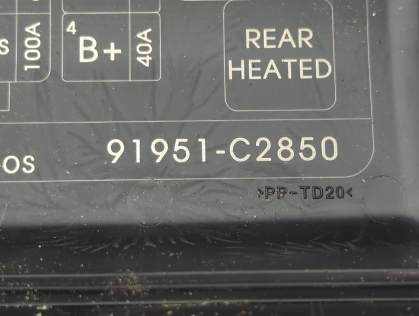 2018-2019 Hyundai Sonata Fusebox Fuse Box Panel Relay Module P/N:91951-C2850 Fits Fits 2018 2019 OEM Used Auto Parts - Oemus