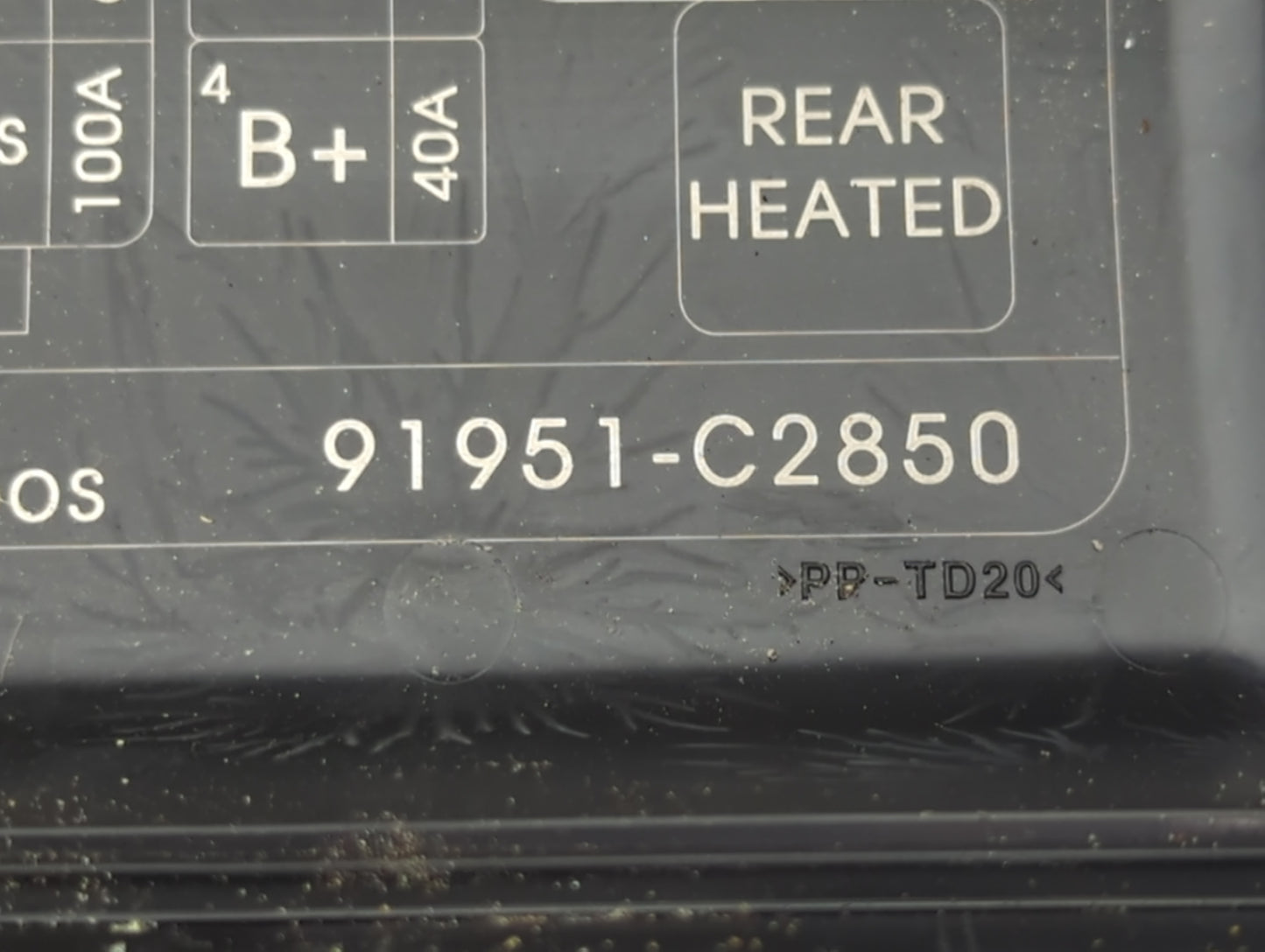2018-2019 Hyundai Sonata Fusebox Fuse Box Panel Relay Module P/N:91951-C2850 Fits Fits 2018 2019 OEM Used Auto Parts - Oemus