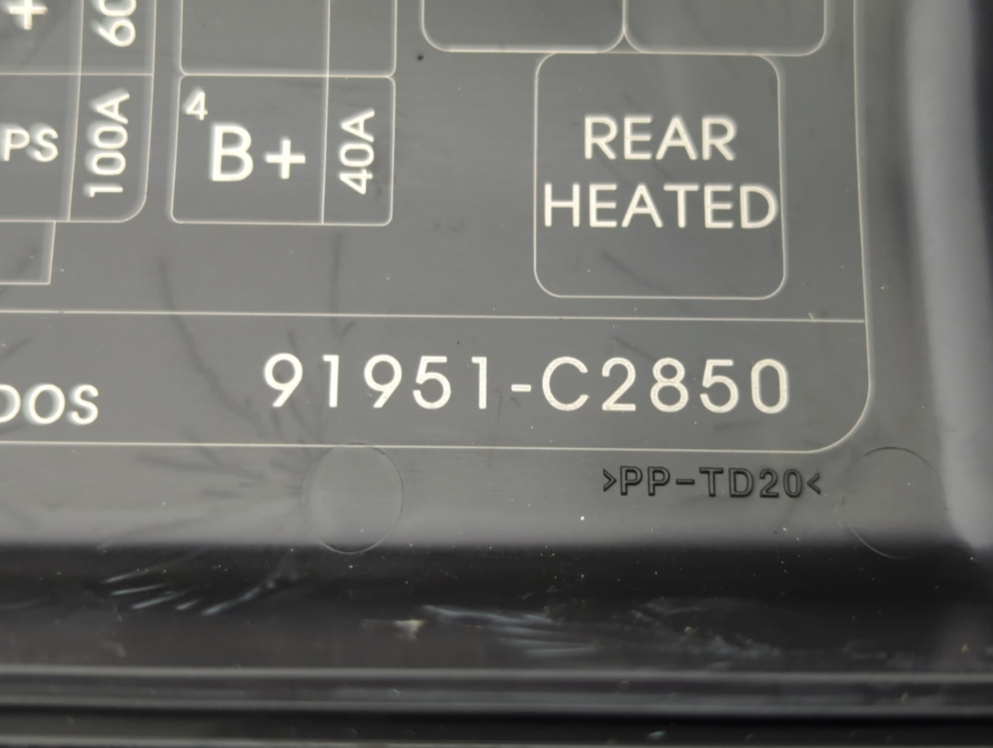 2018-2019 Hyundai Sonata Fusebox Fuse Box Panel Relay Module P/N:91951-C2850 912A0C2230LA Fits Fits 2018 2019 OEM Used Auto 